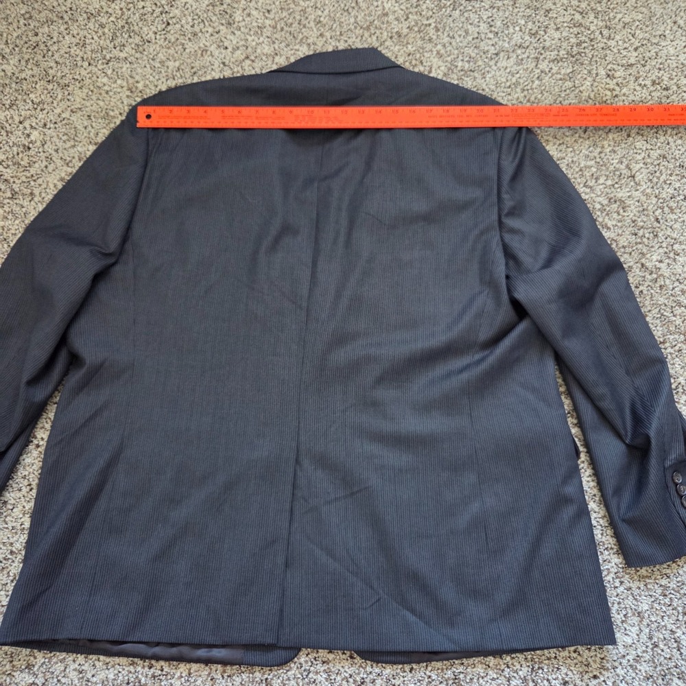 Lauren Ralph Lauren Men's Black Pinstripe Wool Blazer Size 52R Office Jacket - Picture 5 of 8